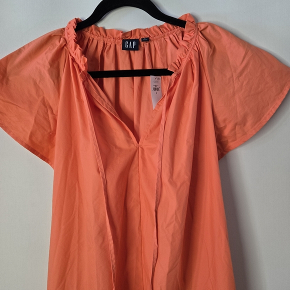 GAP Size S NWT vibrant Coral Summer Beach Dress or Cover-Up - Picture 4 of 11